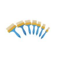 Pinceau à peinture en nylon multi-tailles avec manche en plastique bleu pour la décoration, la peinture DIY et le nettoyage