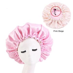 Gorro de satén ajustable para dormir, turbante, pañuelo para el pelo, gorro para la cabeza, para mujer, venta al por mayor - Product Image 3