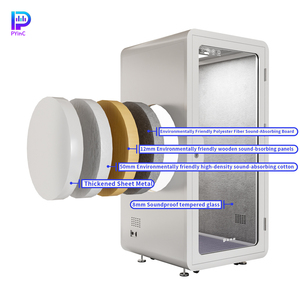 Cabina Telefónica Insonorizada PYinC para Espacio <span class=keywords><strong>de</strong></span> <span class=keywords><strong>Trabajo</strong></span> Individual, Muebles <span class=keywords><strong>de</strong></span> Oficina, Sala <span class=keywords><strong>de</strong></span> Estar, Escuela o Estudios <span class=keywords><strong>de</strong></span> Grabación Profesional - Product Image 4