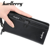 Dompet Kulit Baellerry yang Dapat Disesuaikan untuk Pria, Tempat Koin, Tempat Kartu, Dompet Pria, Kantong Koin, Dompet Panjang