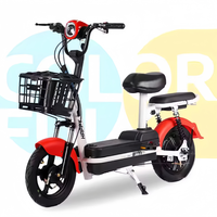 Vélo électrique 350W avec moteur arrière sans balais, batterie au plomb-acide, vélo de ville léger avec selle confortable