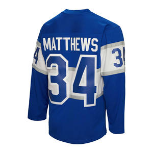 Maglia da hockey su ghiaccio di Toronto 2024 - # 34 Matthews # Uniforme con 16 Loghi Ricamati a Punto Mariner - Product Image 5