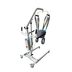 Electric Nursing Lift Hydraulic Adjustable Height For Disabled Elderly Transfer Device With 4 Castors And Safety <b>Lock</b> - Product Image 1