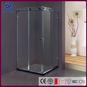 Puerta de ducha sin marco abierta deslizante Foshan, carcasa de vidrio en forma de L de 10mm <span class=keywords><strong>para</strong></span> hoteles, baños, baño impermeable, cuarto de Ducha - Product Image 3