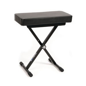 QUIK LOK BX/8 Keyboard Bench Extra-Heavy Cushion Steel Tubing 5 Height Positions Black Vinyl <b>Musical</b> <b>Instrument</b> Accessories - Product Image 1