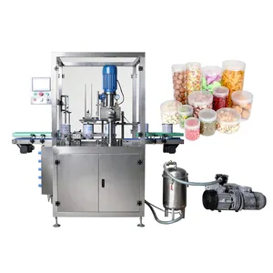 Automatic tuna plastic PET / aluminum / tin can packaging sealer machine price for sale