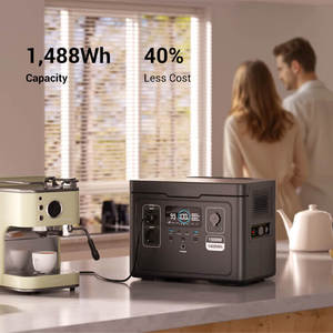 แบตเตอรี่ Lifepo4 ของผู้ผลิต สถานีไฟฟ้าพกพา ชาร์จเร็ว 1488wh เครื่องกำเนิดพลังงานแสงอาทิตย์แบบพกพา สถานีพลังงานลิเธียมแบบพกพา 1500w - Product Image 2