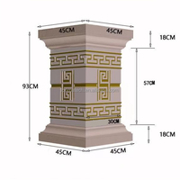 Moule à balustre court en béton robuste, coffrage en plastique haute résistance pour garde-corps d'escalier et décoration extérieure de villa