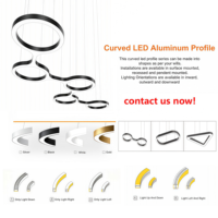 Éclairage LED Courbé Personnalisé de 30 à 150 mm de Largeur pour Intérieur, Bureaux Commerciaux, Salles de Sport, Centres Commerciaux, Supermarchés