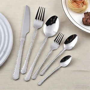 Stainless steel cutlery set for hotel western cuisine six-piece set steak knife fork spoon tea spoon tea fork and <b>coffee</b> spoon - Product Image 2