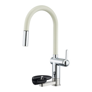 Art Basin Mixer Single Handle Pull Out <b>Spray</b> Modern Kitchen Faucet Deck <b>Mounted</b> Ceramic Valve Core - Product Image 5