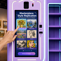 Distributeur automatique de pièces commémoratives avec impression UV IA, borne photo sans personnel pour aimants de réfrigérateur, pièces commémoratives OEM ODM