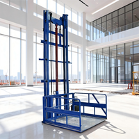 Plateforme élévatrice hydraulique verticale pour marchandises, élévateur de fret d'entrepôt, rail de guidage