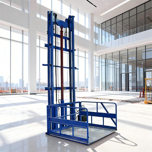 מעלית מטען הידראולית אנכית למחסן, מעלית משא עם מסילות הכוונה, פלטפורמת הרמת סחורות - Product Image 2