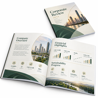 Impression personnalisée de rapports annuels, livres financiers d'entreprise reliés par thermocollage pour les entreprises, les agences et les actionnaires