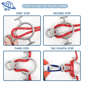 Descensor em Forma de 8 da Marca HuaYu, 22KN, Aço Inoxidável 316, Certificado CE, Ferramenta de Segurança para Escalada e Resgate ao Ar Livre - Product Image 4