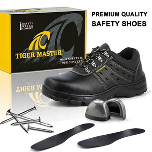 <span class=keywords><strong>Chaussures</strong></span> de sécurité Tiger Master basses en cuir noir, avec embout en acier et anti-perforation, respirantes, pour hommes, <span class=keywords><strong>vente</strong></span> directe usine, OEM - Product Image 3