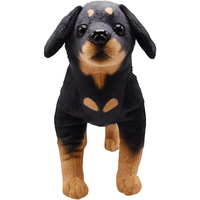 U417 réaliste Rottweiler chien peluche animal simulé réaliste peluche chiot poupée mignon brodé marron noir chien jouets en peluche