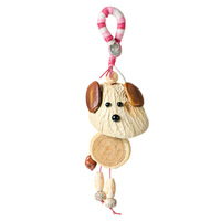 Carillon éolien créatif fait main le plus vendu avec pendentifs en coquillages de fruits, design style forêt, sac à breloques végétales naturelles