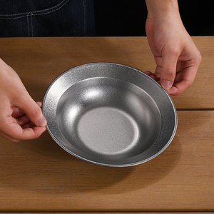 Bol coréen rétro doré et argenté en acier inoxydable épaissi pour salade, dessert, nouilles Lamian – Métal durable pour les fêtes - Product Image 4