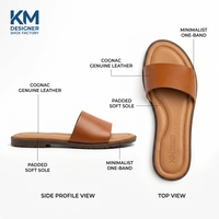Sandales plates en cuir pour femmes, grandes tailles, confortables, élégantes, de créateur, vente en gros, nouveaux modèles