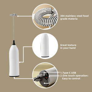 Espumador de Leche Portátil Recargable USB, Diseño Moderno, Herramienta Mezcladora Automática de Café para Té y Café MFB1501K - Product Image 2