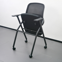 Chaise de bureau ergonomique moderne de haute qualité en maille avec fonction bascule, design pliable et réglable pour la maison, le bureau, les salles de conférence et les écoles