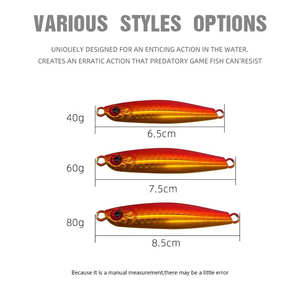 <span class=keywords><strong>Esca</strong></span> rigida <span class=keywords><strong>artificiale</strong></span> per <span class=keywords><strong>pesca</strong></span> all'ingrosso 40g 60g 80g giga in metallo <span class=keywords><strong>con</strong></span> gancio - Product Image 3