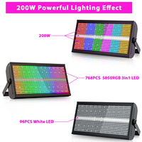 Haute puissance 10pc étui emballage lumière stroboscopique LED RGB 3in1 lavage Blinder stroboscopique lumières de scène pour Disco Party KTV