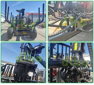 Cargador de Troncos con Garra para Madera, Certificado TUV CE, para Manipulación <span class=keywords><strong>Forestal</strong></span>, 6m, Enganche de Tres Puntos, Grúa para Troncos con Pata Hidráulica para Tractor - Product Image 6