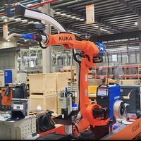 Robot de soudage à l'arc KUKA KR 25 R1840-3 HW sur rail linéaire avec système de contrôle de soudage KUKA FSWeld