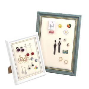 Présentoir à boucles d'oreilles et bijoux, support à boucles d'oreilles en velours, support à colliers, rangement pour bijoux, présentoir de présentation de bijoux, support à bracelets - Product Image 4