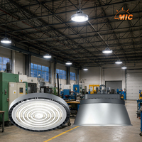 Projecteur Industriel Anti-Éblouissement à Réflecteur Profond 100W 150W 200W 240W pour Ateliers, Industries Lourdes et Espaces Industriels Certifié ETL