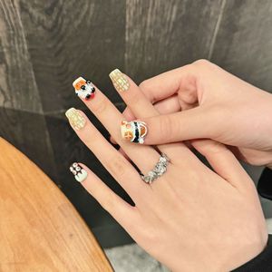 <span class=keywords><strong>Uñas</strong></span> Postizas Tridimensionales con Diseño <span class=keywords><strong>de</strong></span> Oso, Estilo Lindo, Multi-Patrón, Divertidas para Niños, Removibles, Fototerapia Manual, Aplicación con Pinza - Product Image 5