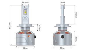 Đèn pha LED Conpex RX8 công suất cao 3 màu 130W 16000LM Hệ thống chiếu sáng ô tô H4 9005 Bóng đèn pha LED cho xe hơi - Product Image 2