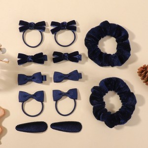 Children's <b>Bow</b> Hair Ring Girls Solid Color Dovetail Cute European American Style Princess Side <b>Clip</b> Polyester - Product Image 3