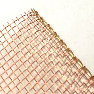 Woven Pure Cu Red Copper Wire Mesh Filter Screen For Faraday Cage
