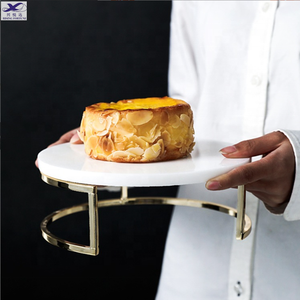 Bandeja Individual de lujo <span class=keywords><strong>para</strong></span> pastel, Base de Metal personalizada <span class=keywords><strong>para</strong></span> <span class=keywords><strong>cumpleaños</strong></span>, transparente, <span class=keywords><strong>para</strong></span> boda, soporte superior de mármol - Product Image 2