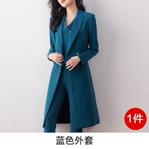 Coupe-Vent Long Femme <span class=keywords><strong>S</strong></span>-3XL Genou Nouveau <span class=keywords><strong>Style</strong></span> Printemps Automne Manteau Populaire Ensembles Veste Gilet Pantalon - Product Image 3