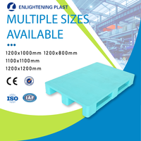 Palettes en plastique industrielles standard en gros 1200x1300mm, palettes en plastique plates de style Sunner pour l'entreposage