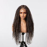 Perruque en dentelle à base de soie japonaise 13x6, boucles petites et volumineuses, style afro naturel, densité 150%, best-seller