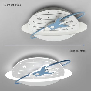Modern LED Ceiling Light Children's Room Eye protection Ceiling Light Boys and Girls Creative Rocket Creative Cartoon Planet Lig - Product Image 4