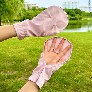 Gants de cyclisme <span class=keywords><strong>d</strong></span>'<span class=keywords><strong>été</strong></span> pour femmes, design fer à cheval, coupe ample, respirants, résistants aux UV, en nylon - Product Image 2