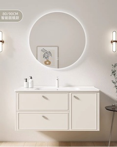 Bathroom cabinet French ceramic integrated basin <b>mirror</b> cabinet hand wash basin wash <b>table</b> bathroom cabinet - Product Image 6