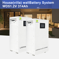 Batterie de stockage d'énergie solaire au lithium LiFePo4 5kWh 10kWh 15kWh 100Ah 200Ah 300Ah à décharge profonde, montée Powerwall, 48V 51.2V