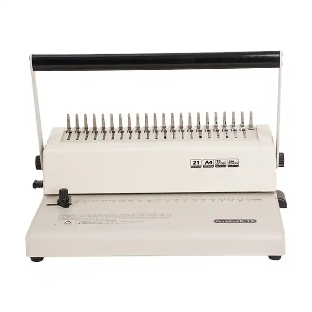 C15 High Quality Rubber Ring Binding Machines Combs 21 Hole 450 Sheets Paper  Punch Binder Spiral Binding Machine - Buy C15 High Quality Rubber Ring  Binding Machines Combs 21 Hole 450 Sheets