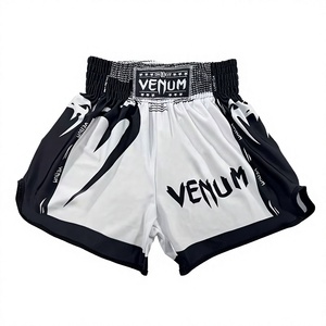 กางเกงฝึกซ้อมมวยไทย ซานด้า MMA มวยสากล ยิวยิตสู แบบยูนิเซ็กซ์  โลโก้ด้านหน้า ผ้าโพลีเอสเตอร์ 100% 180 กรัม ระบายอากาศได้ดี พิมพ์ลายดิจิตอล - Product Image 2