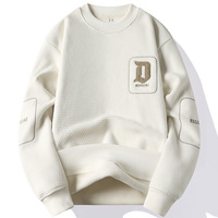 Pull d'Hiver Chaud à Base Homme en Velours Tendance Brodé Doublé Polaire avec Col Épaissi, Fourniture ODM
