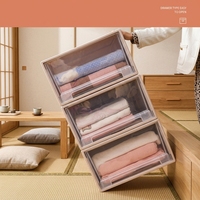 Organisateur de tiroir en plastique léger sans BPA, directement de l'usine, pour chambre à coucher, empilable, avec surface facile à nettoyer