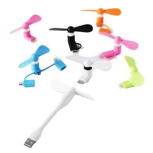 Mini ventilateur USB Type C pour iPhone Android 2 en 1 ventilateur de téléphone portable avec logo personnalisé cadeaux de marque personnalisés 3 en 1 ventilateur de téléphone portable - Product Image 5